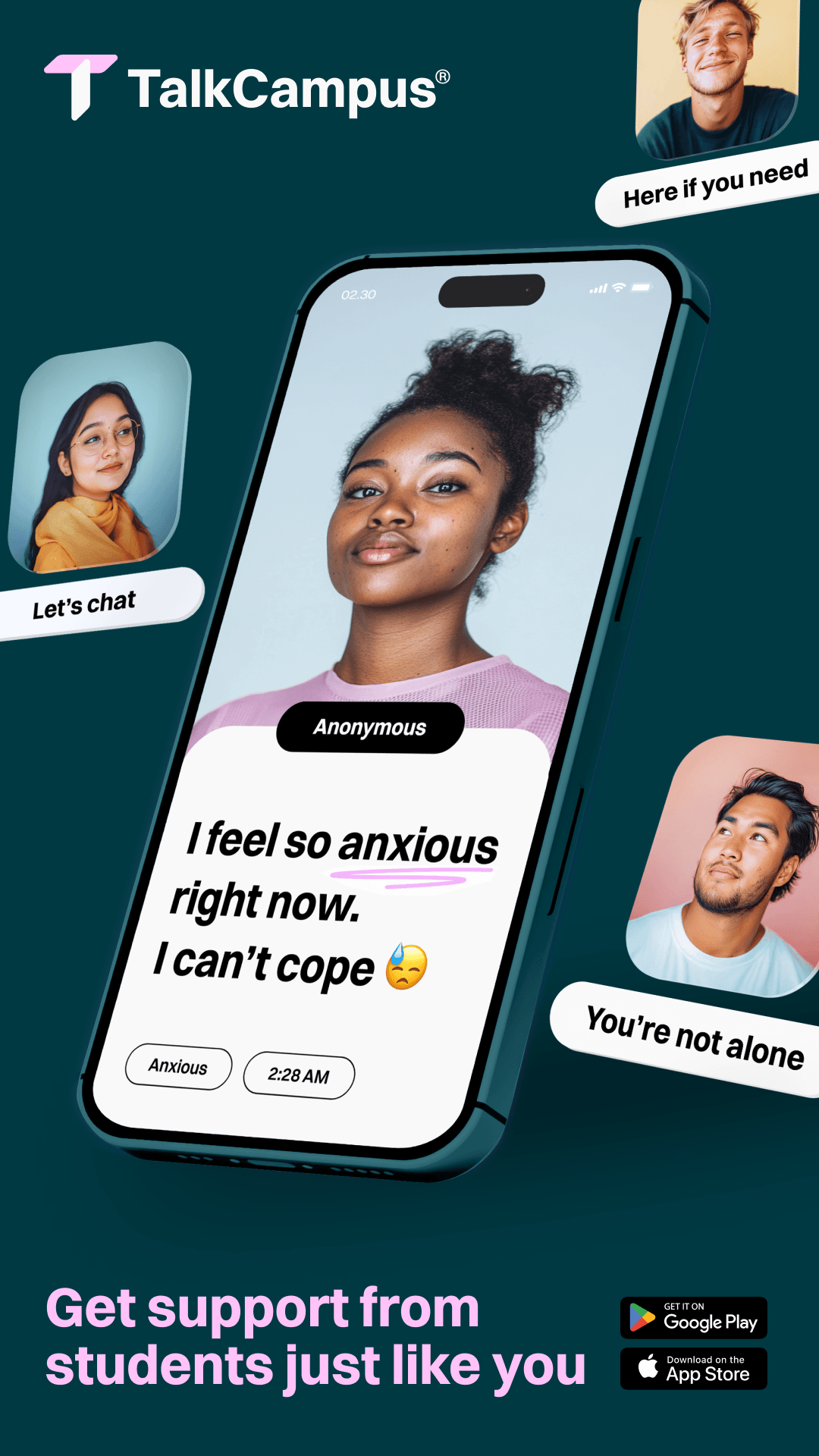 TalkCampus mobile app preview